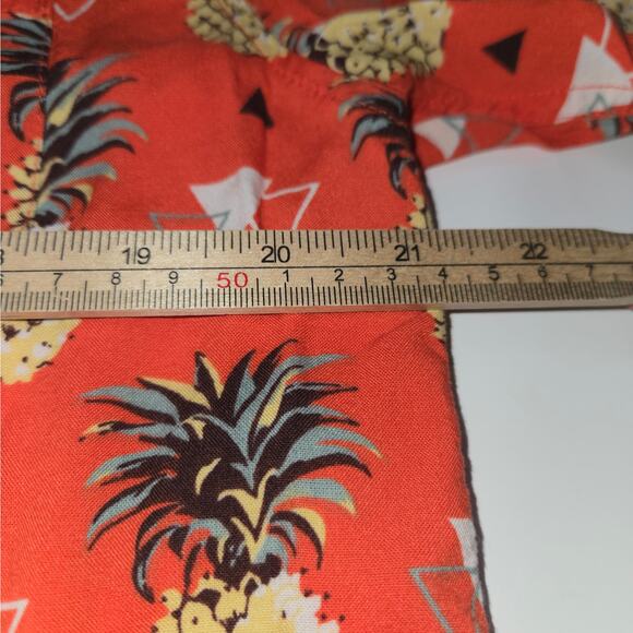 VSTR Mens Large Button Up Hawaiian Shirt Pineapples Lightweight Beach Vacation‎ - Picture 9 of 10